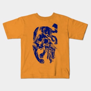 Hound Glyph - Blue - Kids T-Shirt